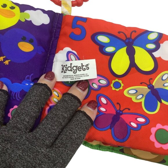 Kidgets Sensory Soft Cloth Numbers Counting Baby Book Teether 6"x6" - Picture 4 of 7